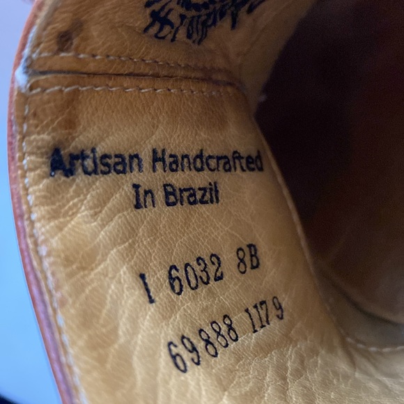 Lucchese Charlie 1 Horse Western Heeled Mules Pecan Brown Leather Size 8 - Picture 14 of 14